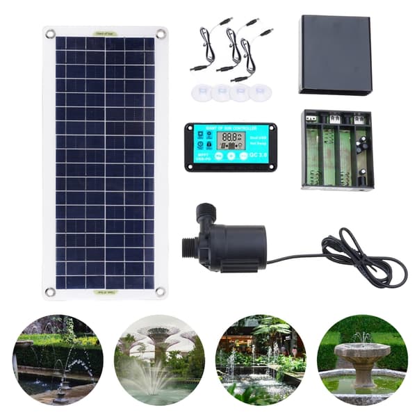Utomhus Solvattenfontäner 100W Panel med Lyft Auto Laddningsdesign