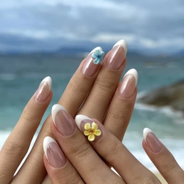 DIY 3D Blomster Nagelberlocker Formar 2ST Silikonmallar Hibiskus Körsbärsblom Design