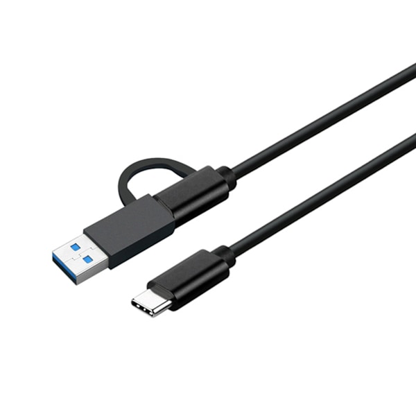 USB till USB C-kabel 2 i 1 USB3.0 USB A/C till C Snabbladdningskabel USB Typ C till Typ C Laddningssladd 10 Gbps Data Sync