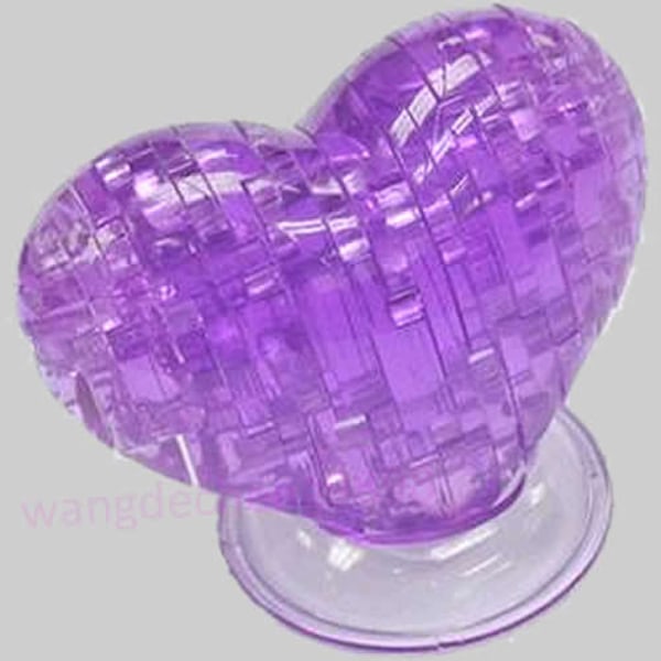 Kristallpussel 3D-sticksåg Delikat inredning Pedagogisk leksak Underbar hjärtform pusselleksak DIY Alla hjärtans present Barnfavorit