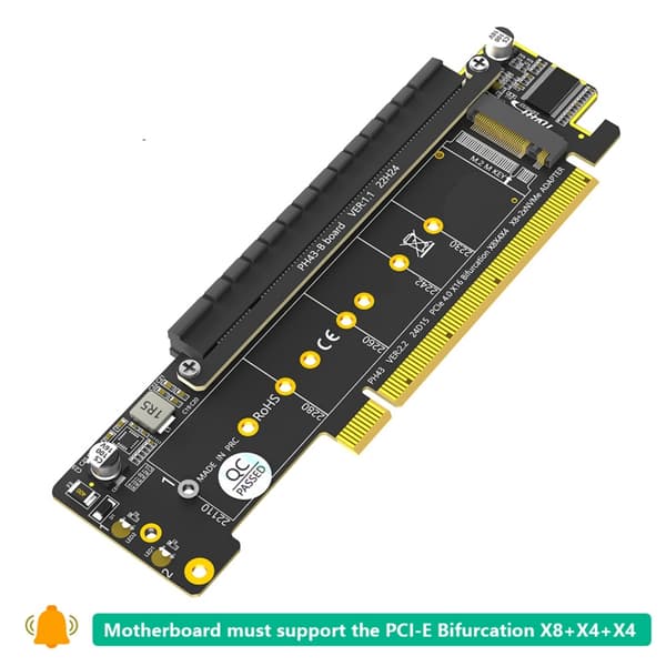 M.2 NVME SSD'er til PCIE4.0 16X Konvertere PCIe SSD'er til M.2 Udvidelseskort til PC