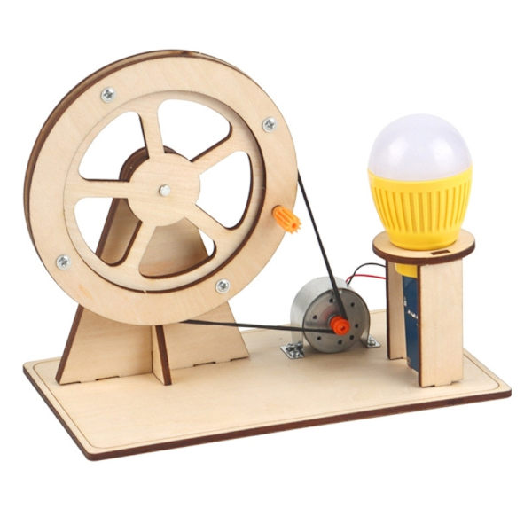 DIY Dynamotor Lykta Pedagogisk STEM Byggleksak Handvev Kraftgenerator Glödlampa Vetenskapsprojekt Kit för Barn