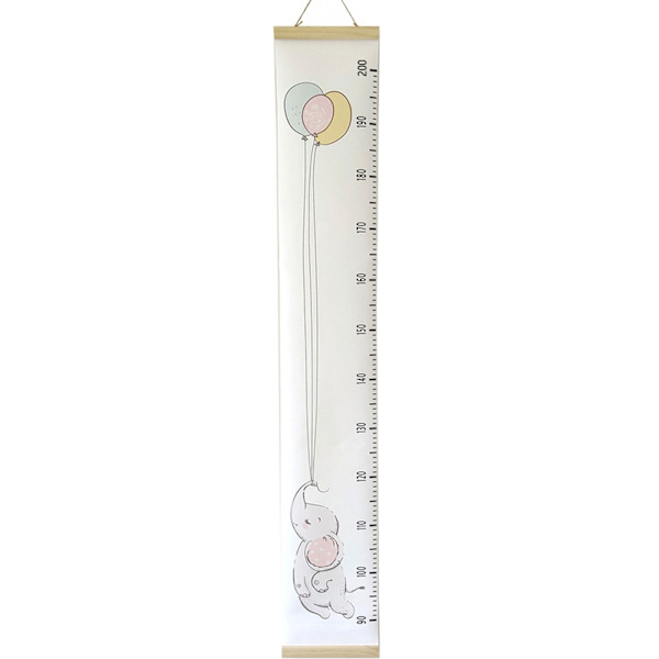 Nordic Children Height Linjal Hängande tillväxtdiagram Kids Growth Measuring Linjal null - Elephant balloon