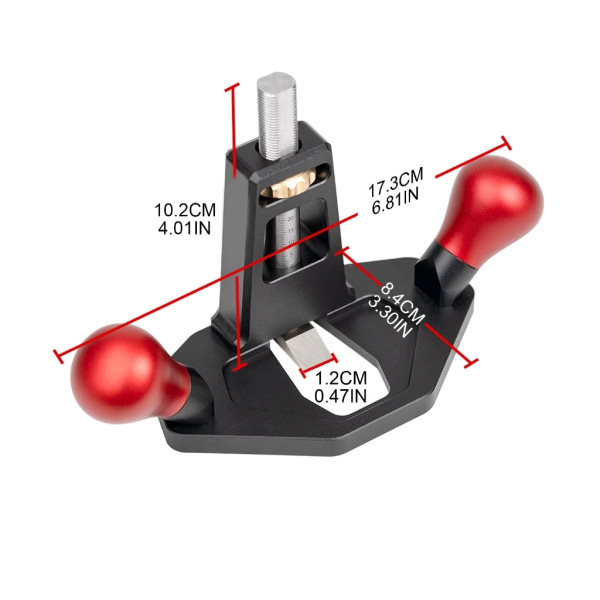 Handhållen routerplan, fräsplan, handskjuthyvel, justerbar bladhandhyvel, trärakapparat i rostfritt stål