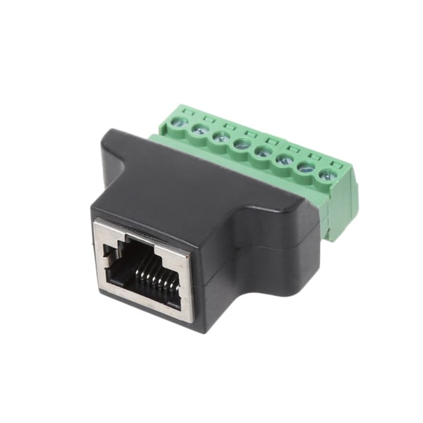 RJ45 Hun Til Skrue Terminal 8 Pin Stik Ethernet Kabel Forlænger Adapter