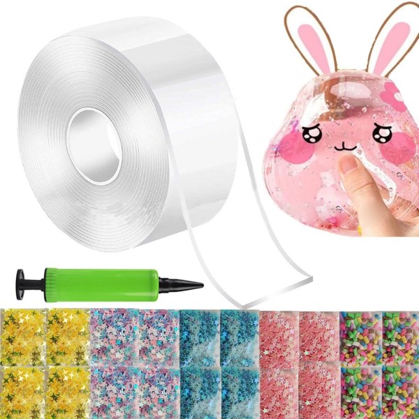 Gör-det-själv bubbelblåsande nano-tejpsatser Stress relief Set Blåsande bubbeltejp DIY- set