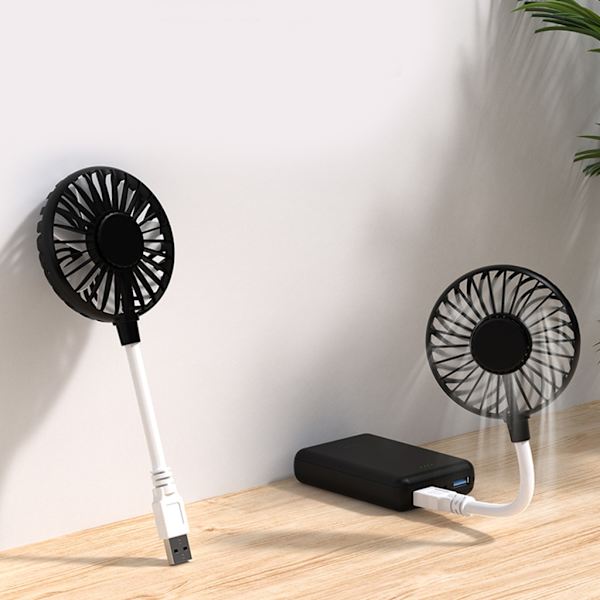 Liten USB -fläkt USB In-line Tyst kontorsbord Kylfläktar USB fläkt Justerbar skrivbordsfläkt Sommar Bärbar fläkt 5V 5W White L