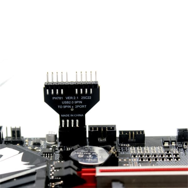 Skærmet USB2.0 Header Splitter Dobbelt Interface Design Til PC Builds