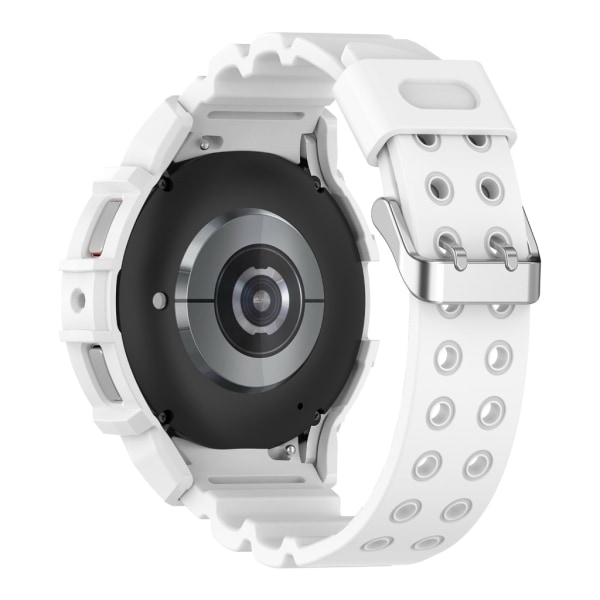 Silikonrem Vattentätt armband + case kompatibel för Watch 6 44 mm Smartwatch Fashionabla band anti-scratch Armband Gray