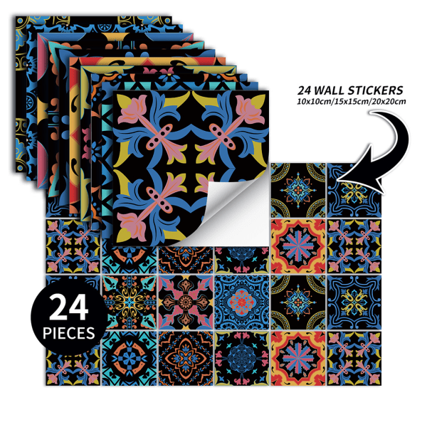 10 st Backsplash Tile Stickers Peel Stick Wall Sticky Vattentät, avtagbar dekal 15CM