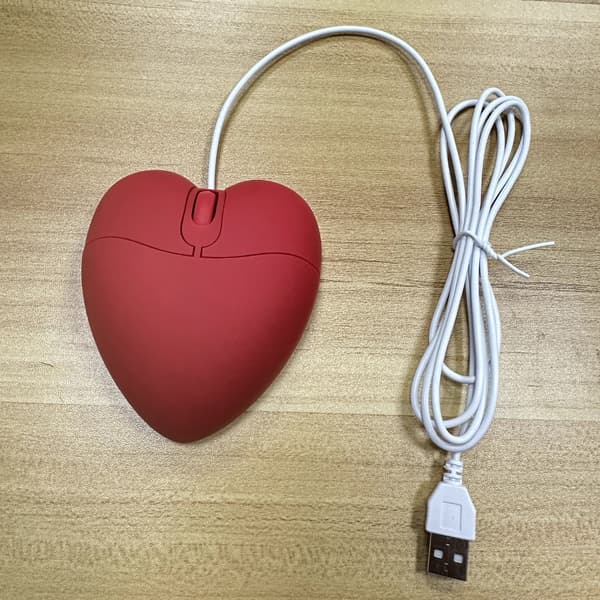 Ny Søt Kjærlighet Hjerte Kablet Mus USB Liten PC Datamaskin Spillmus