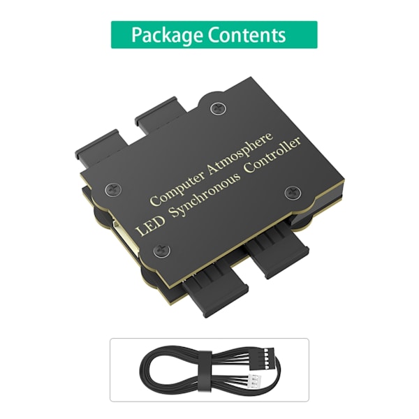 Dator Ambient Light Synkroniseringskontroller Adapter för Alla Kön