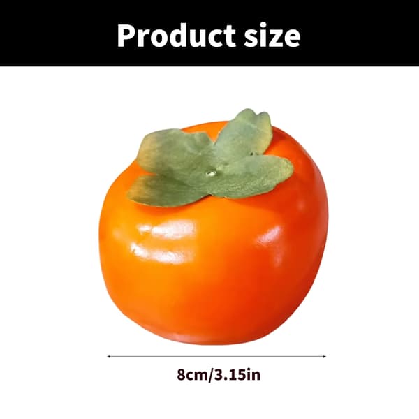 Realistisk Persimmon Simulering Persimmon Fruktdekorasjon for Butikkutstilling