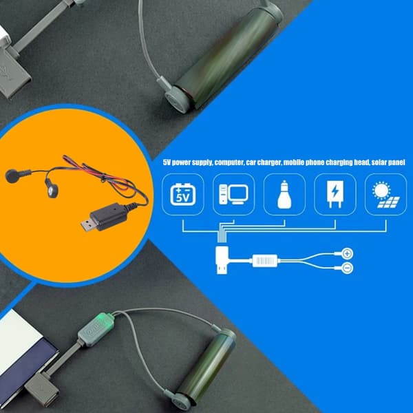 Kompakt magnetisk USB-lader for batteri med PVC-konstruksjon