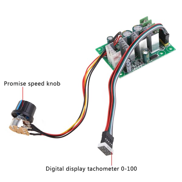 30A for DC 6-60V PWM Motorhastighetskontrollerkort Dimmer Strømregulator+Display