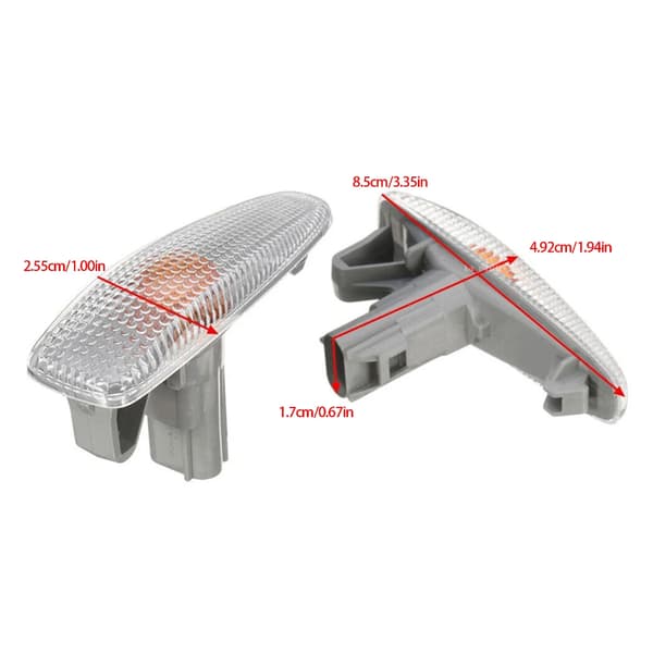 Blinklys Sidelys Enkel Installasjon 180° Synlighet for SUV-er 90672SNB003