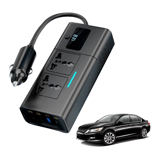 200W Auton tehoinvertteri 12V - 220V USB 5V Autolaturisovitin kannettavalle tietokoneelle
