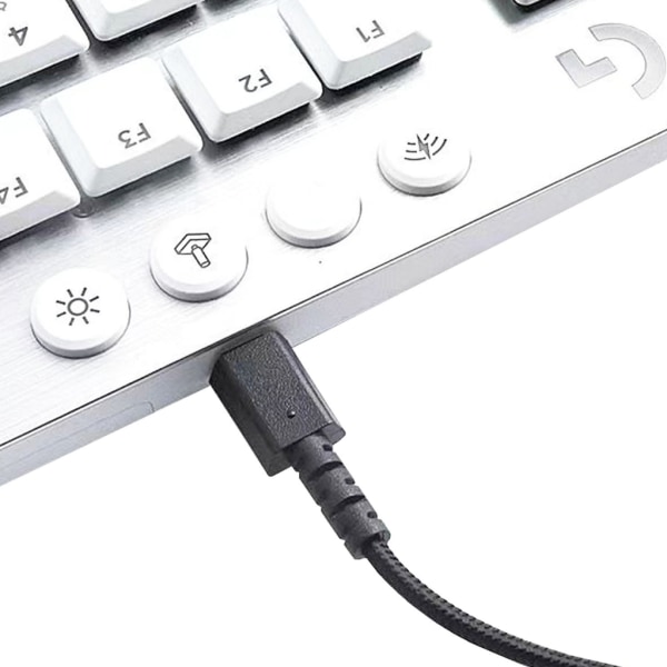 Ersättnings USB -flätad kabel Datasladd för G915 G913 TKL G502 Tangentbord 200 cm Synk laddningssladd Ersättningar