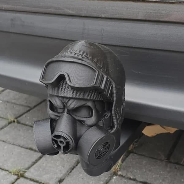 Dragkroksskydd Dragkrok Skydd Gasmask Släpvagnsskydd Silver