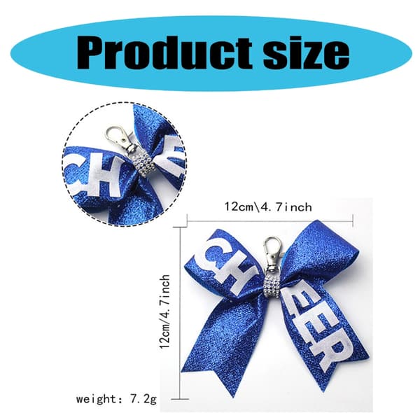 Cheerleading Nøglering Sæt Mousserende Sløjfe Designs Tilbehør Til Holdånd Purple