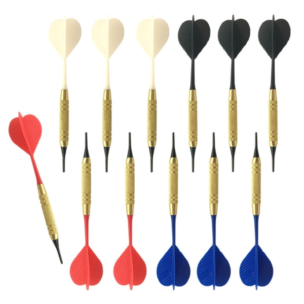 12 st/ set Mjuk nylon Dart PC-skaft för elektronisk plastdarttavla Home B