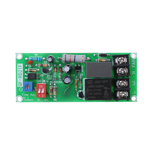 AC100V-220V Justerbar Timer Control Relä Modul Avstängning Fördröjning Switch Board Fo