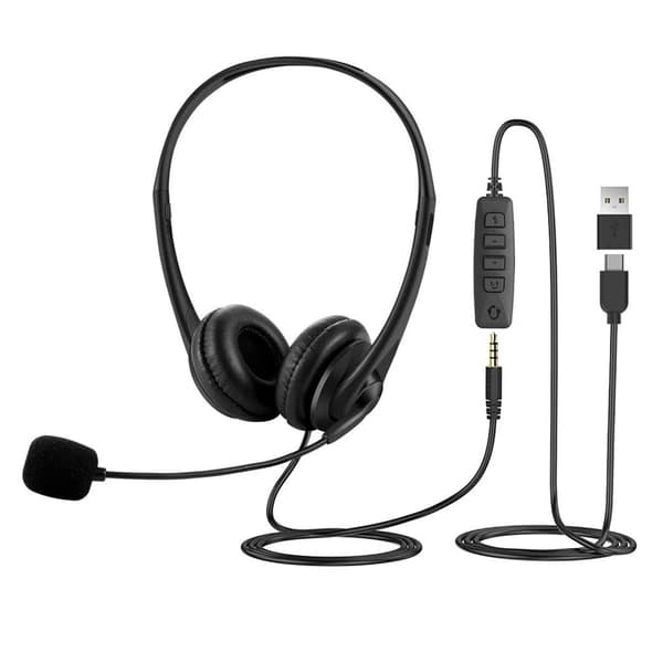 Over-ear hovedtelefoner, der leverer klar lyd til onlinemøder med mikrofon