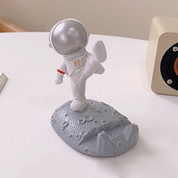 Nytt Spaceman Mobilställ Heminredning Realistisk Astronaut Tabletthållare Bärbar Resin Telefonställ Gold A