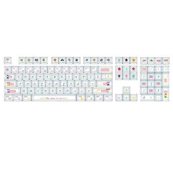 Tangentbordstangenter 108 PBT Konstellation Tangentbordstangenter XDA Profil Komplett Set Tangentbordstangenter DyeSubbed Tangenter för Mekaniskt Gamingtangentbord