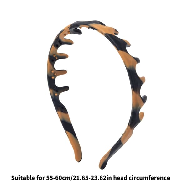 Elastisk silikonhårbånd Stylingtilbehør Sikkert grep Hårbånd for kvinner Amber and black