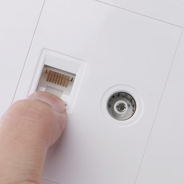TV-antenner koaksialstik med RJ45 internetadapter vægplade multifunktionel