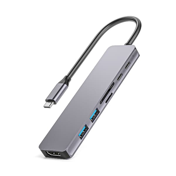 Multifunktionell Typ C Hub-Adapter, USB3.0, PD100W Laddning för Hemma Bio