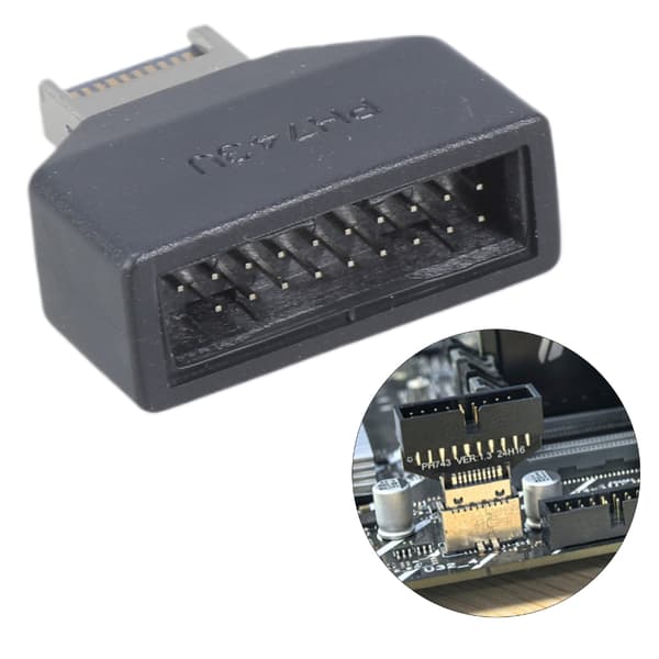 USB 3.0 19Pin 20Pin - USB C -otsikon sovitin, pystysuuntainen TypeE-muunnos