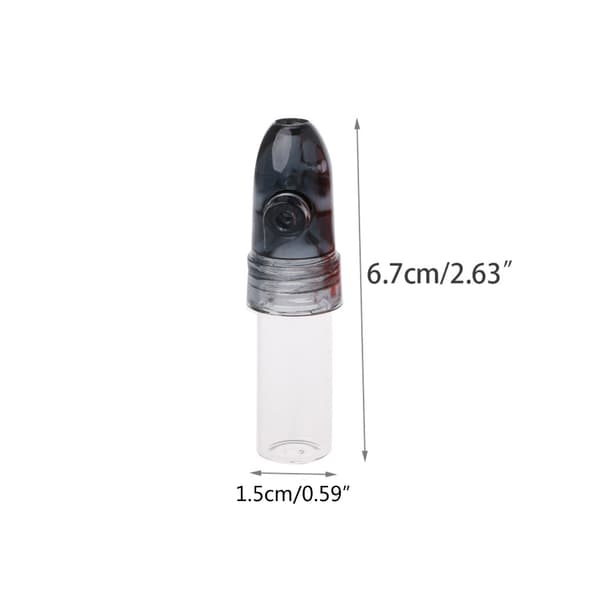 Nyttig Snuff Bullet Box Dispenser Snuffer Glasflaska Snuff Sniff