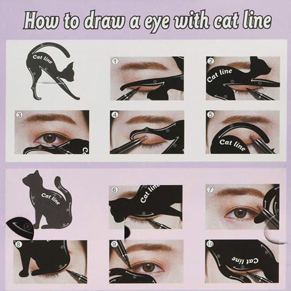 2 st eyelinerstenciler, professionella ögonmakeupverktyg ögonskuggsguideverktyg