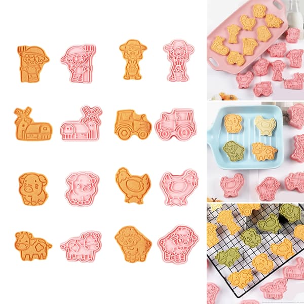 Formkakeutstikker med gårdsdyrform, gave til bakeentusiaster