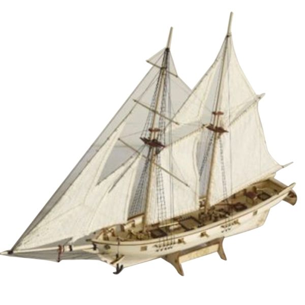 3D Träpussel DIY Skepp Hantverksmodell Kit för Tonåring Vuxen Förskurna Monteringsbyggsatser Segelbåtskit Barnpresent