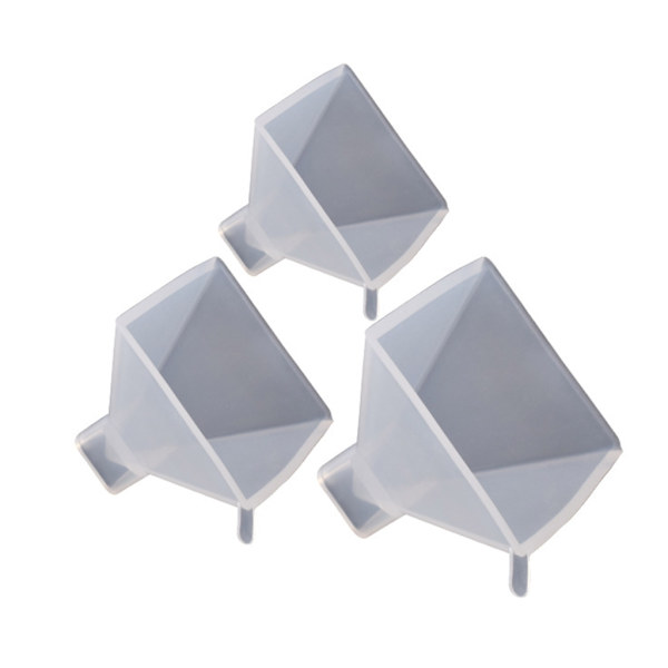 Silikone lysform Pyramide lysform til harpiksstøbning, Pyramide harpiksform 8.3cm