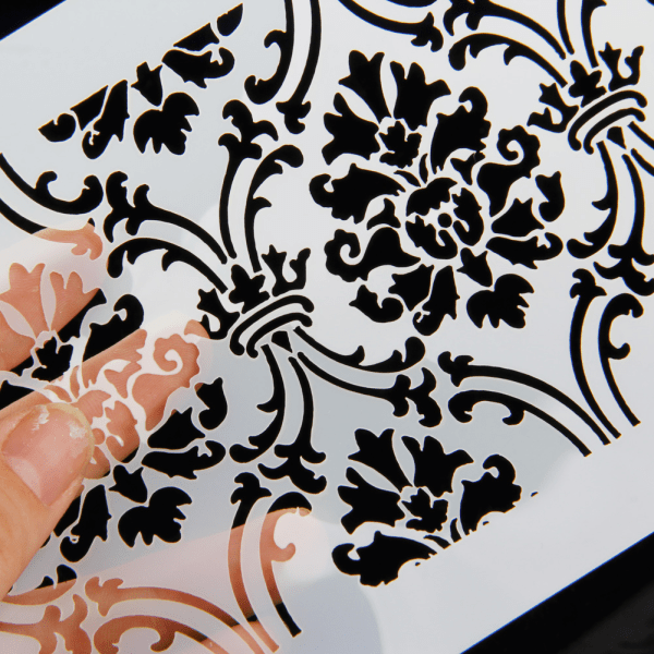 Spetsblomma tårta Fondant Cookie Side Bakning Stencil Bröllop Dekorera DIY-verktyg