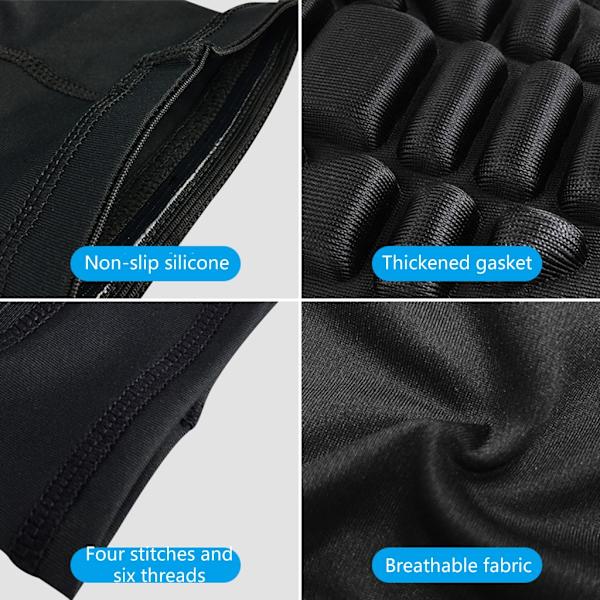 Lätt smalbensskydd Knäskydd Vader kompressionsärm Armbågsskydd Knäskydd med honungskakeskydd för barn vuxen baseball White XL