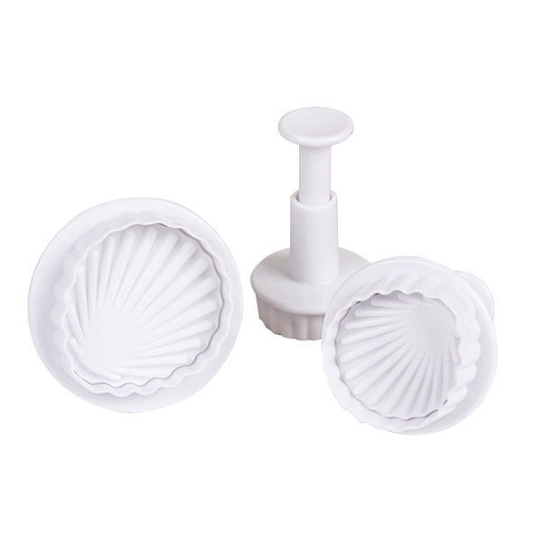 3-delade fondantkutter Flerformade molds Baktillbehör Plastmaterial Perfekt bakpresent till bakningsälskaren F