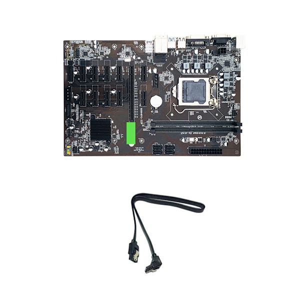 B250 BTC Miner CPU Moderkort 12 Grafikkortplatser VGA DVI Stöd LGA 1151 DDR4 Sodimm SATA 3.0 USB 3.0 Låg Effekt