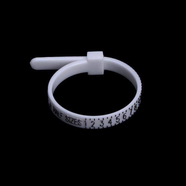 Ring Sizer Skala Mätare Finger Stick Dorn Mätning Smycken Verktyg Kontrollera storlek Smycken Mät Bälte US Storlek 1-17 null - US