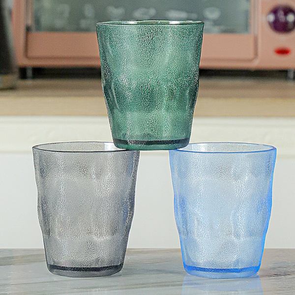 Krosssäkert vinglas 220 ml okrossbara vattenglas Dryckesglas i akryl Återanvändbara frostade koppar för barfest Light Green