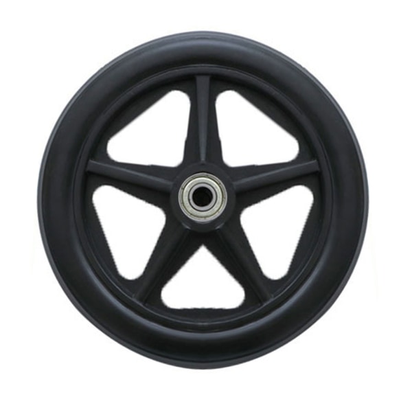 2st 6/7/8in Rullstolshjul Universal Framhjulsbyte Solid Tire Rullstolar Tillbehör Slitstarkt Black 8 inches