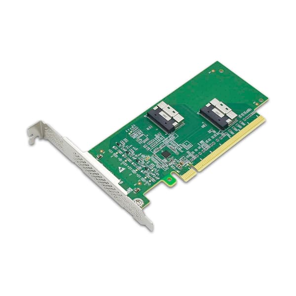 Speed PCIExpress x16 til 2 SlimSAS SFF8654 8i adapterkort for PC-tilbehør