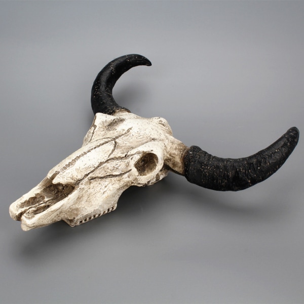 Animal Long Horn Cow Skull Vägghängande för kreativa Halloween konsthantverk Orname