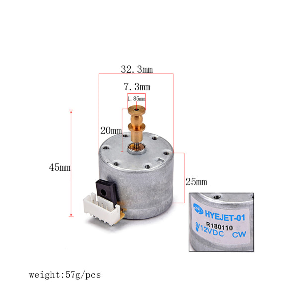 Fonograf grammofon Metall skivspelare Motor för DC 12V skivspelare delar