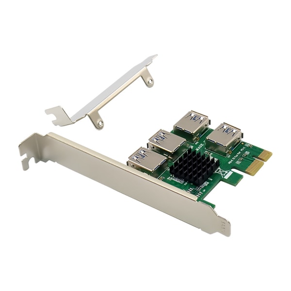 PCI för Express Multiplier PCIE USB Riser 1 till 4 USB 3.0 Hub ASM1184e PCI-E X16 för grafikkortsadapter ETH Bitcoin Mine