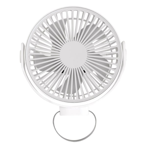 360 Graders Rotation 7-Tommer USB Drevet Bordventilator Hængeventilator 4 Hastigheder Loftventilator til Camping Telt Udendørs Skole Hjemmekontor